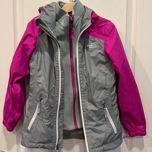North Face girls 2-layer jacket